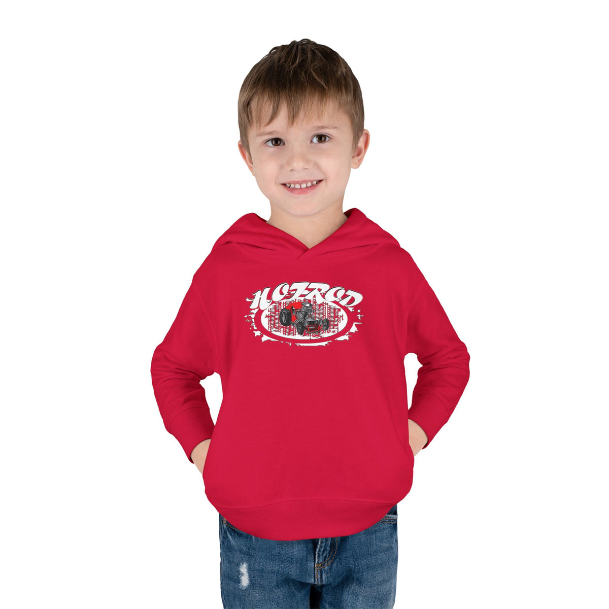 Toddler Retro Hotrod Graphic Hoodie for Young Motorheads