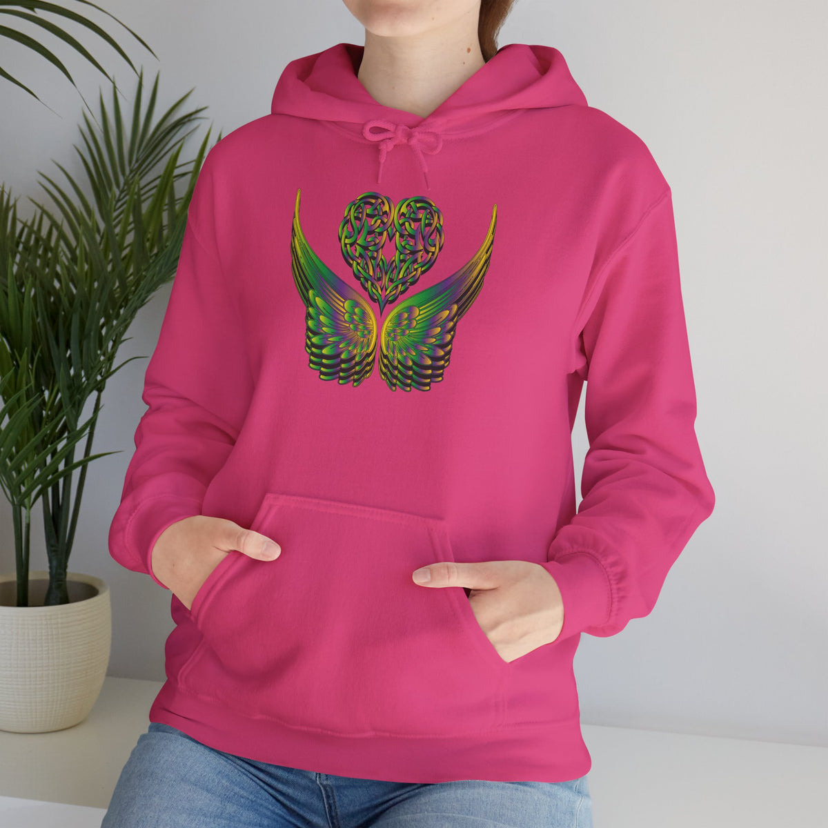 Ethereal Heart and Wings Hoodie - Heavy Blend™