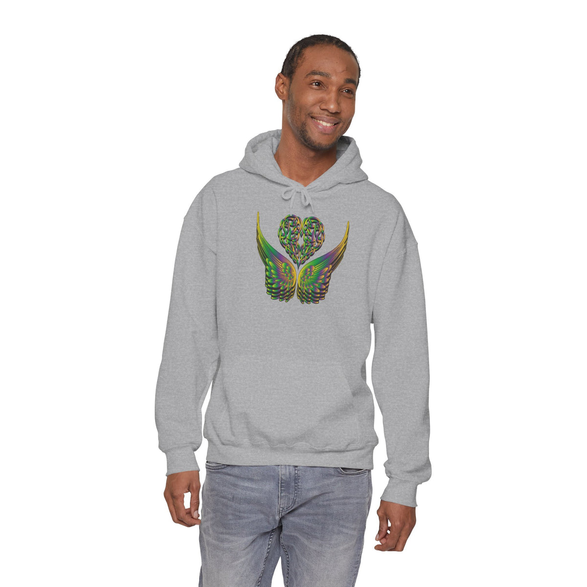 Ethereal Heart and Wings Hoodie - Heavy Blend™