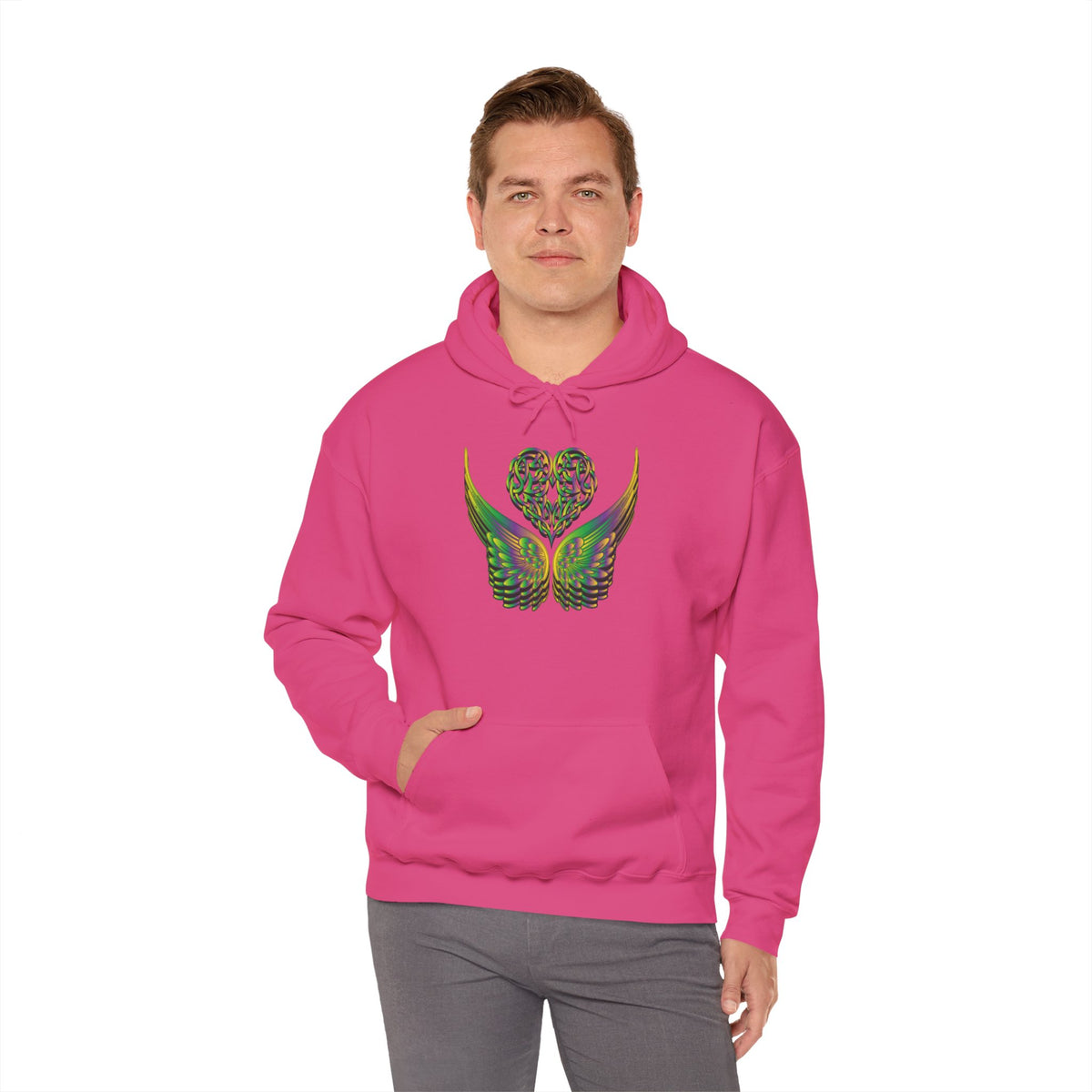 Ethereal Heart and Wings Hoodie - Heavy Blend™