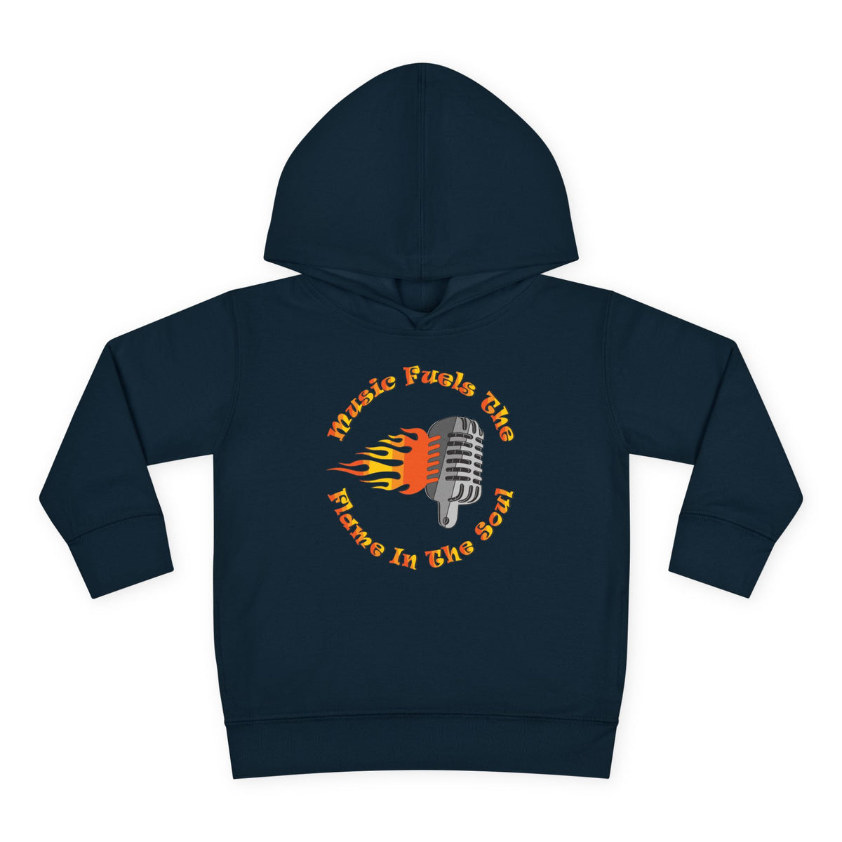 Toddler Retro Microphone Flame Graphic Tee Perfect for Young Musicians