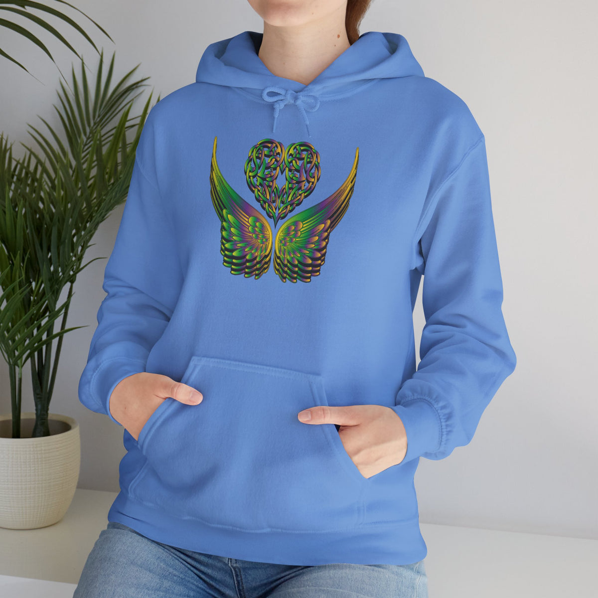 Ethereal Heart and Wings Hoodie - Heavy Blend™