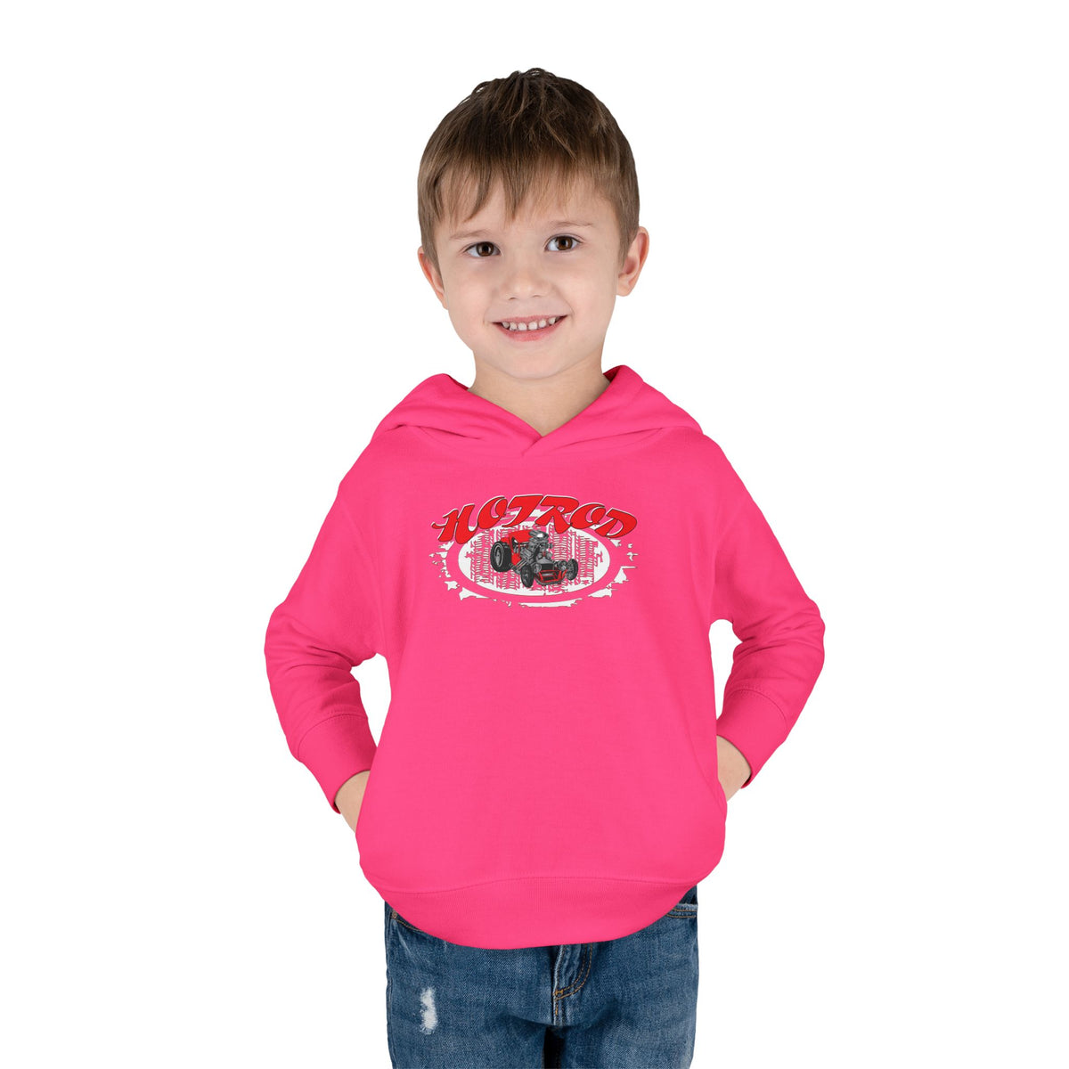 Toddler Retro Hotrod Graphic Hoodie for Young Motorheads