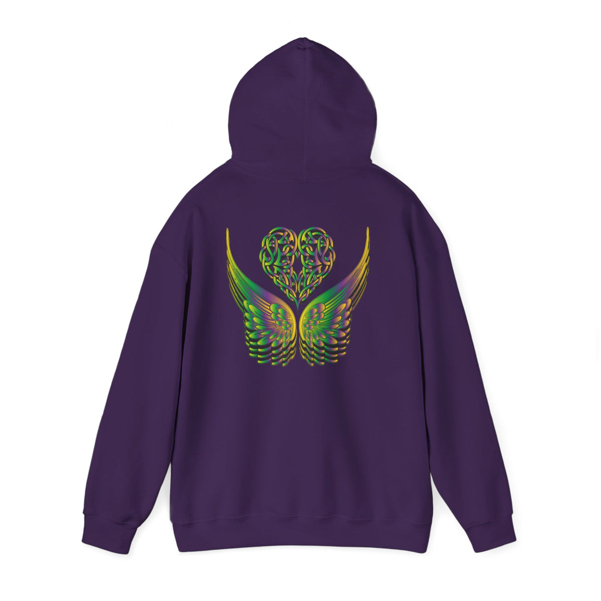 Ethereal Heart and Wings Hoodie for Nature Lovers - Heavy Blend™