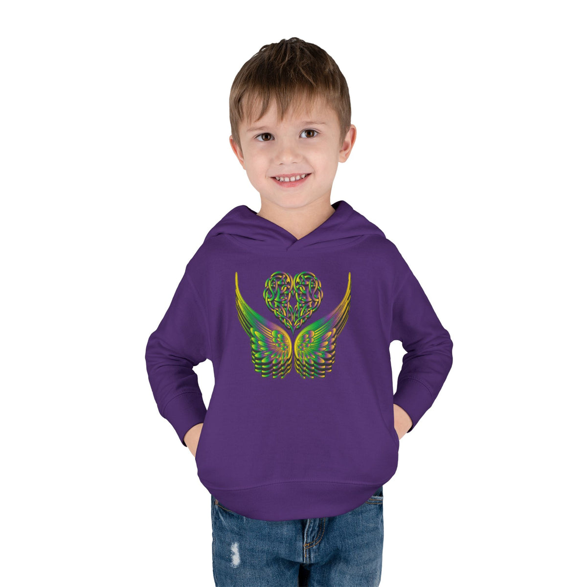 Toddler Celtic Heart with Angel Wings Hoodie