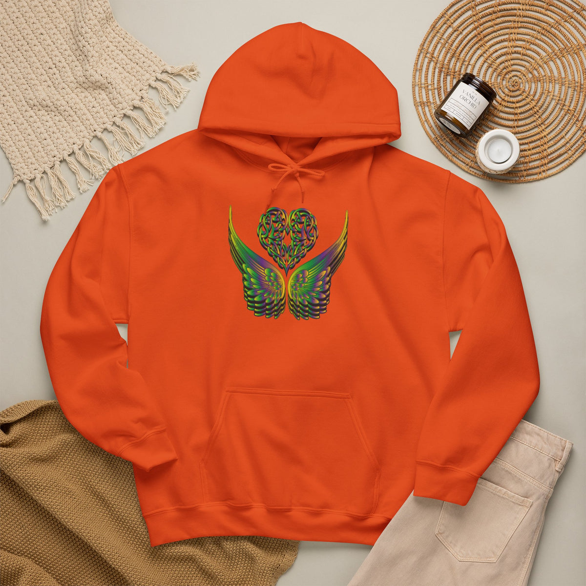 Ethereal Heart and Wings Hoodie - Heavy Blend™