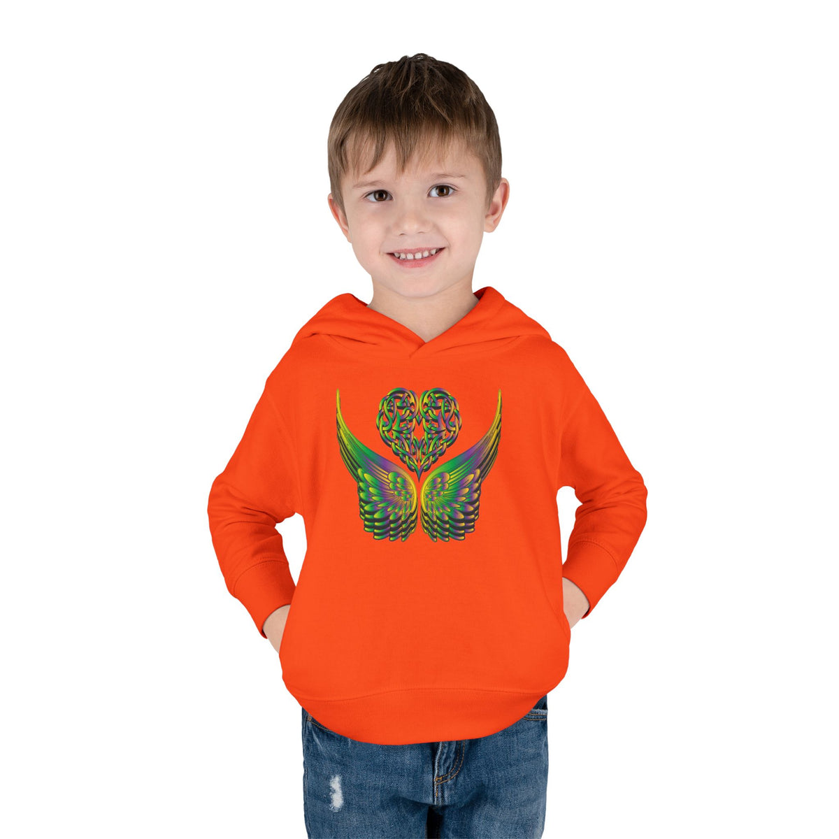 Toddler Celtic Heart with Angel Wings Hoodie