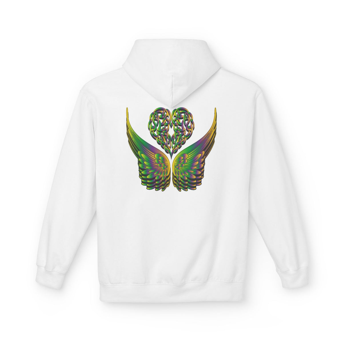 Ethereal Heart & Wings Design - Unisex Softstyle Fleece for All Occasions