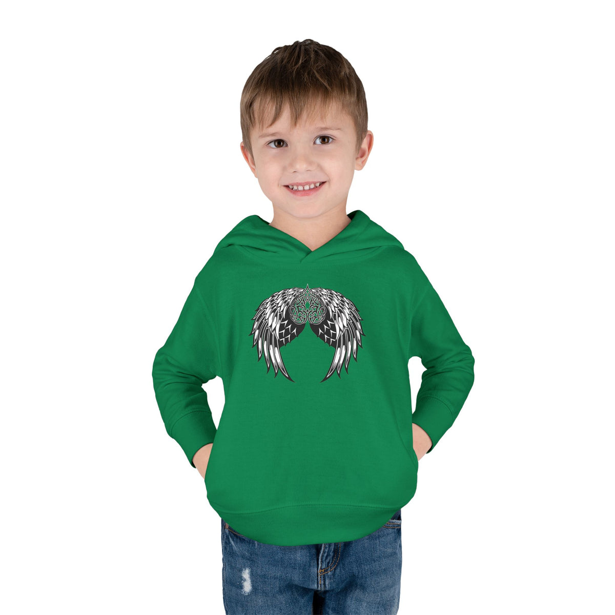 Toddler Celtic Heart with Angel Wings Graphic Hoodie