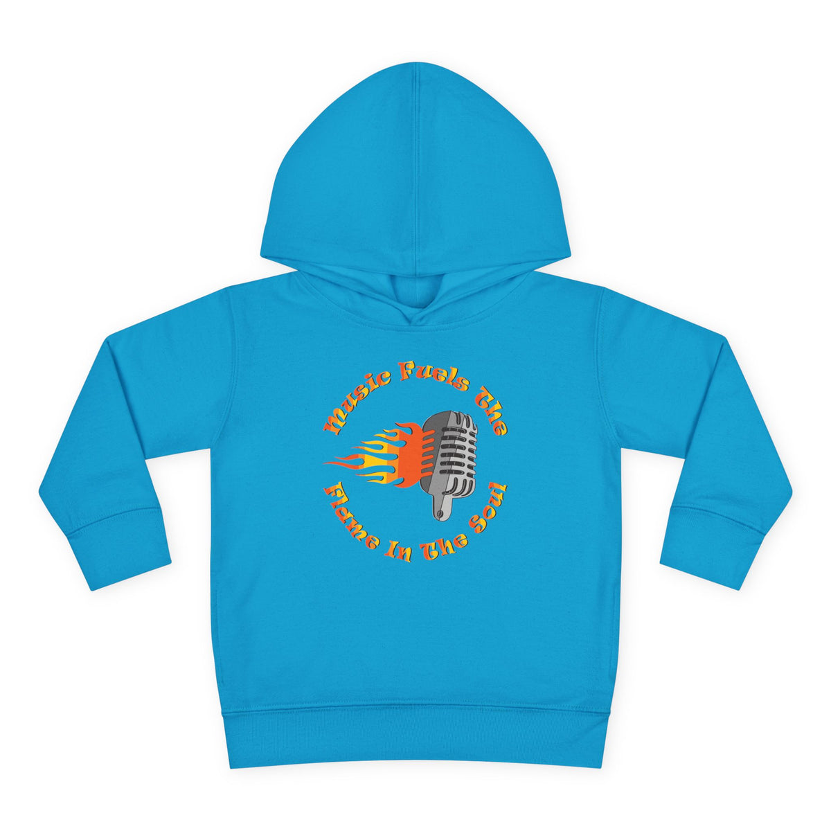 Toddler Retro Microphone Flame Graphic Tee Perfect for Young Musicians