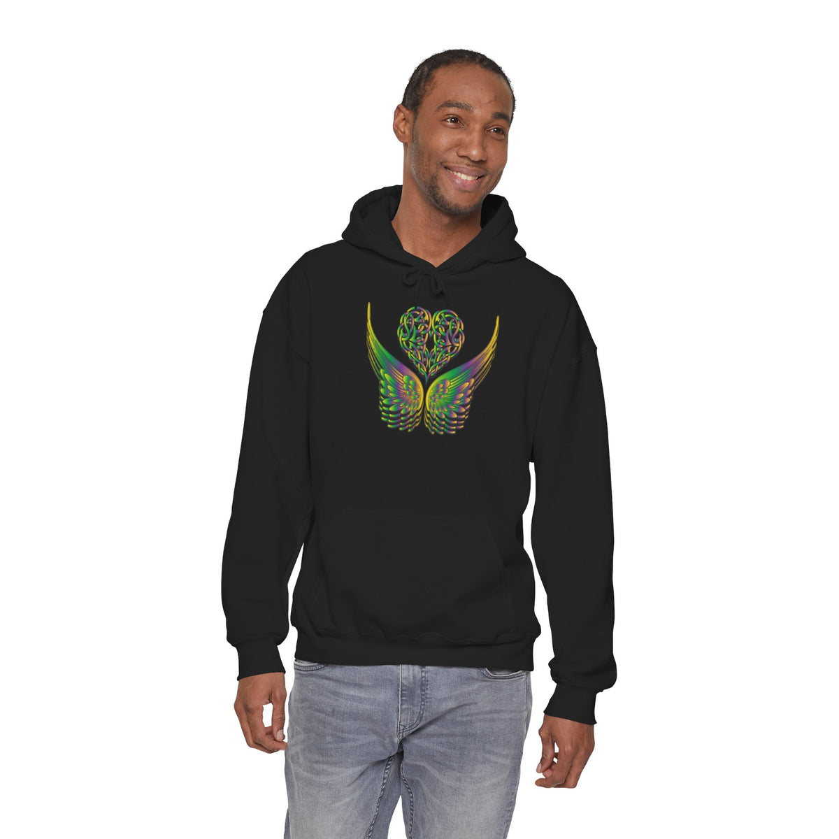 Ethereal Heart and Wings Hoodie - Heavy Blend™