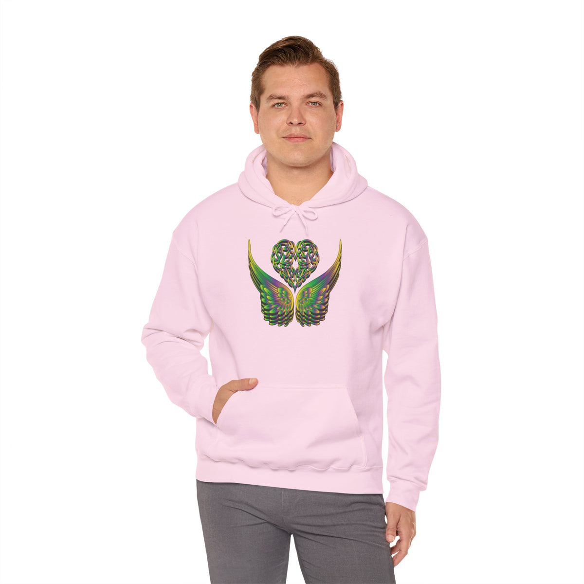 Ethereal Heart and Wings Hoodie - Heavy Blend™