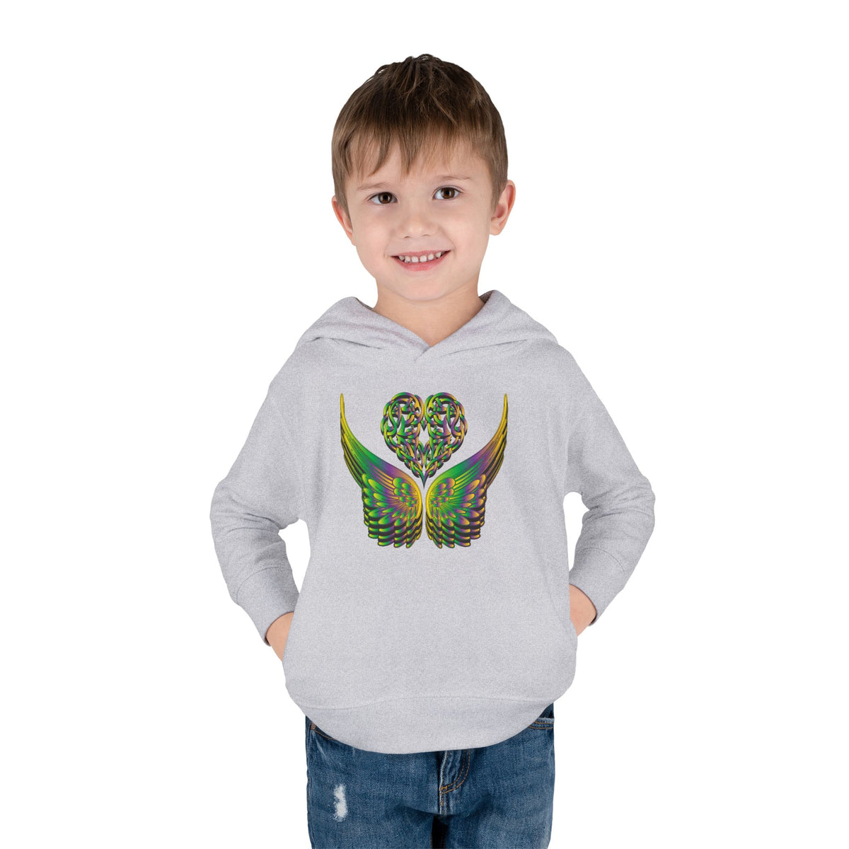 Toddler Celtic Heart with Angel Wings Hoodie