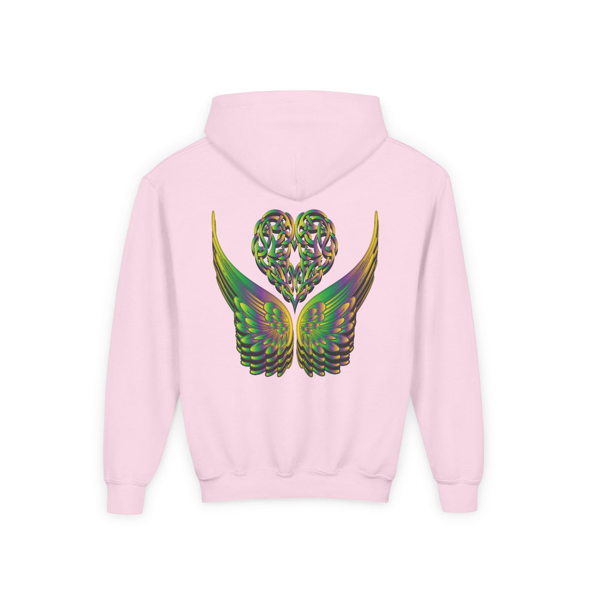Youth Ethereal Heart and Wings Hoodie - Perfect for Nature Lovers