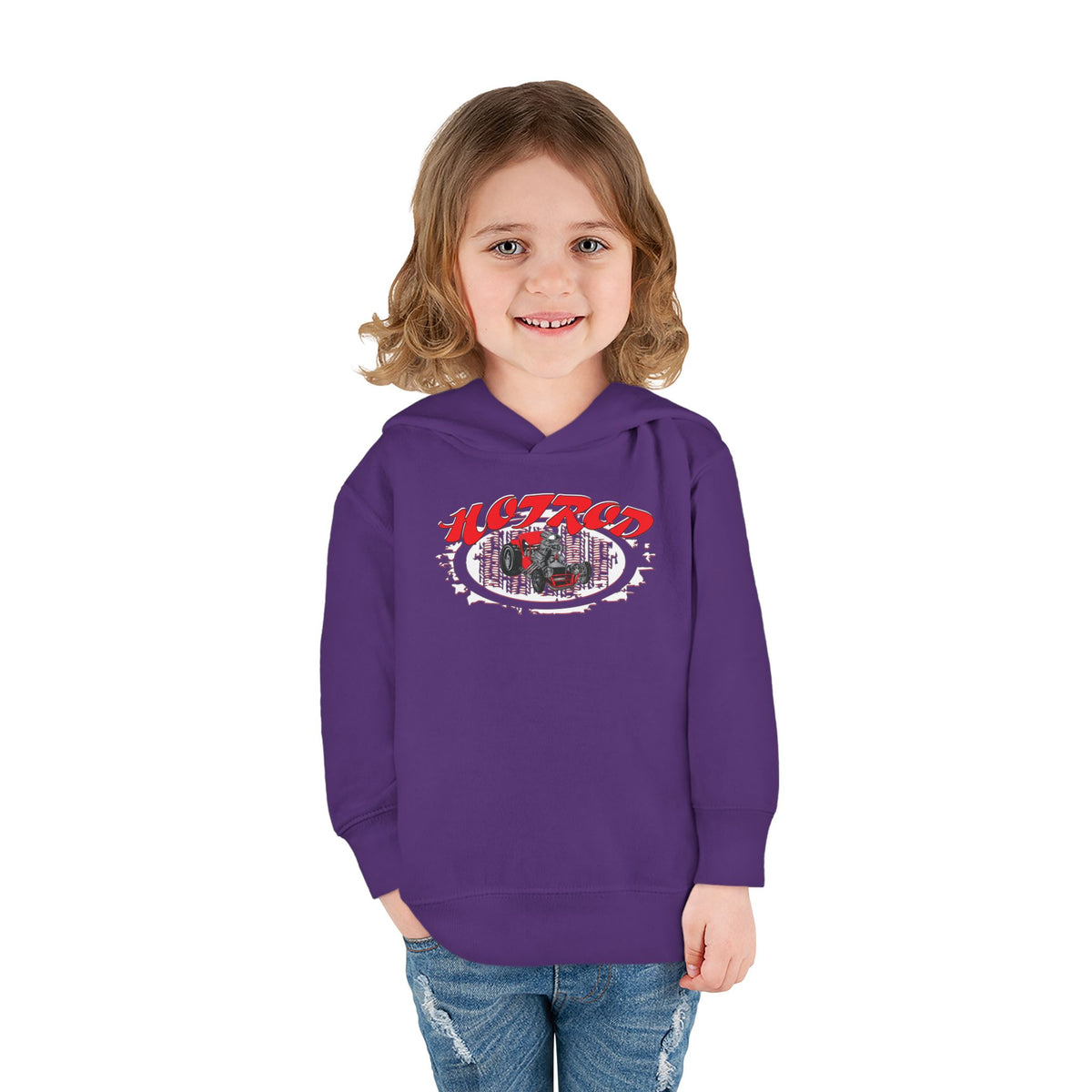 Toddler Retro Hotrod Graphic Hoodie for Young Motorheads
