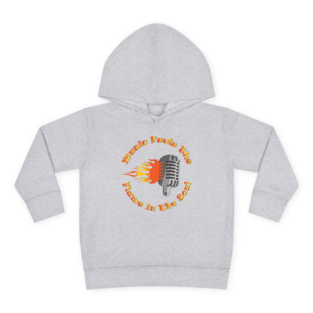 Toddler Retro Microphone Flame Graphic Tee Perfect for Young Musicians