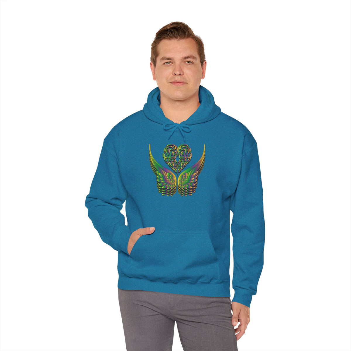 Ethereal Heart and Wings Hoodie - Heavy Blend™