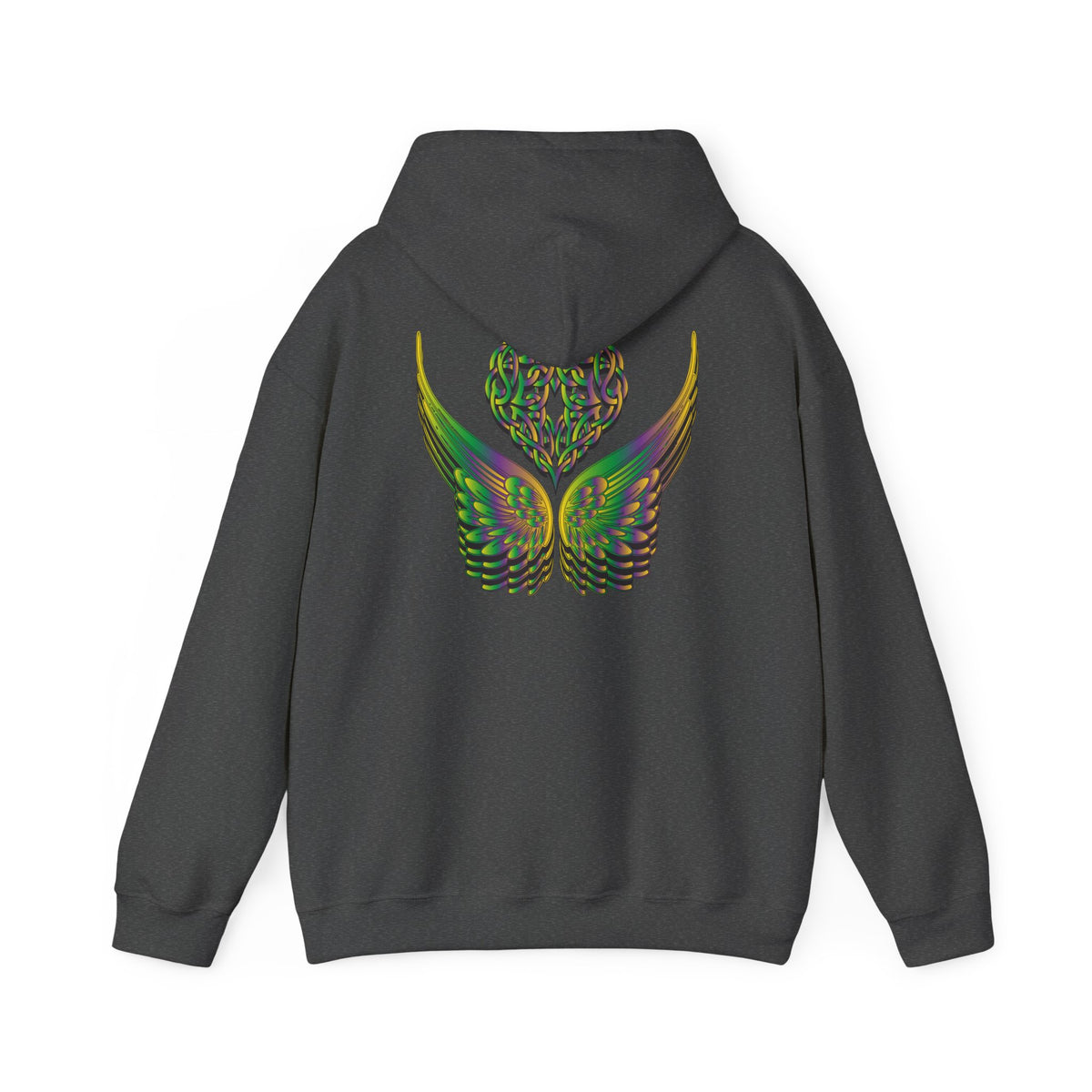 Ethereal Heart and Wings Hoodie for Nature Lovers - Heavy Blend™