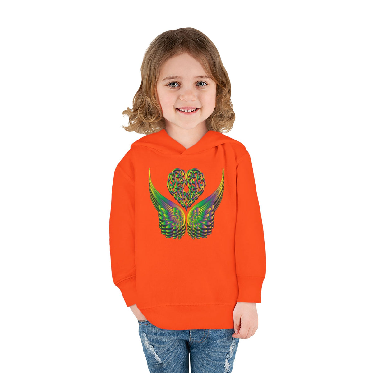 Toddler Celtic Heart with Angel Wings Hoodie