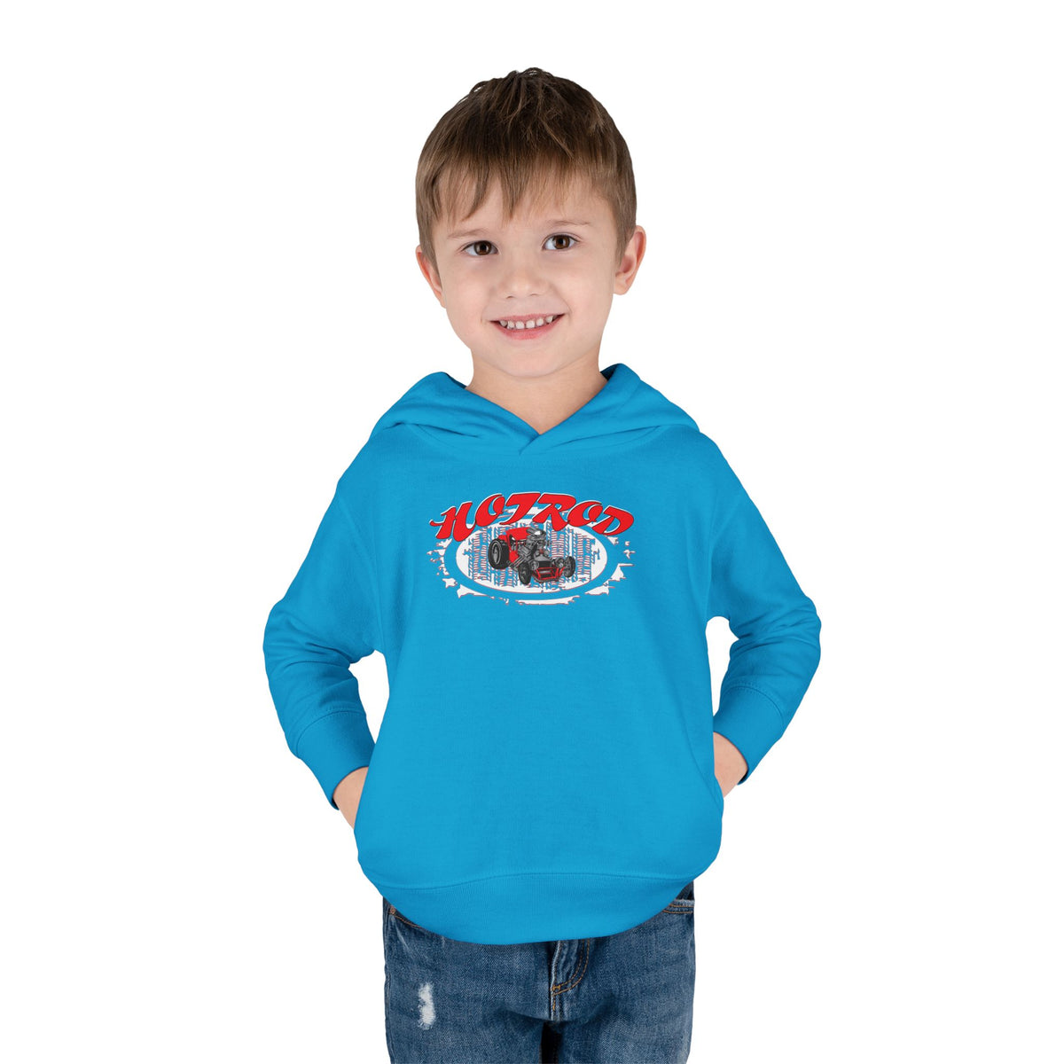 Toddler Retro Hotrod Graphic Hoodie for Young Motorheads