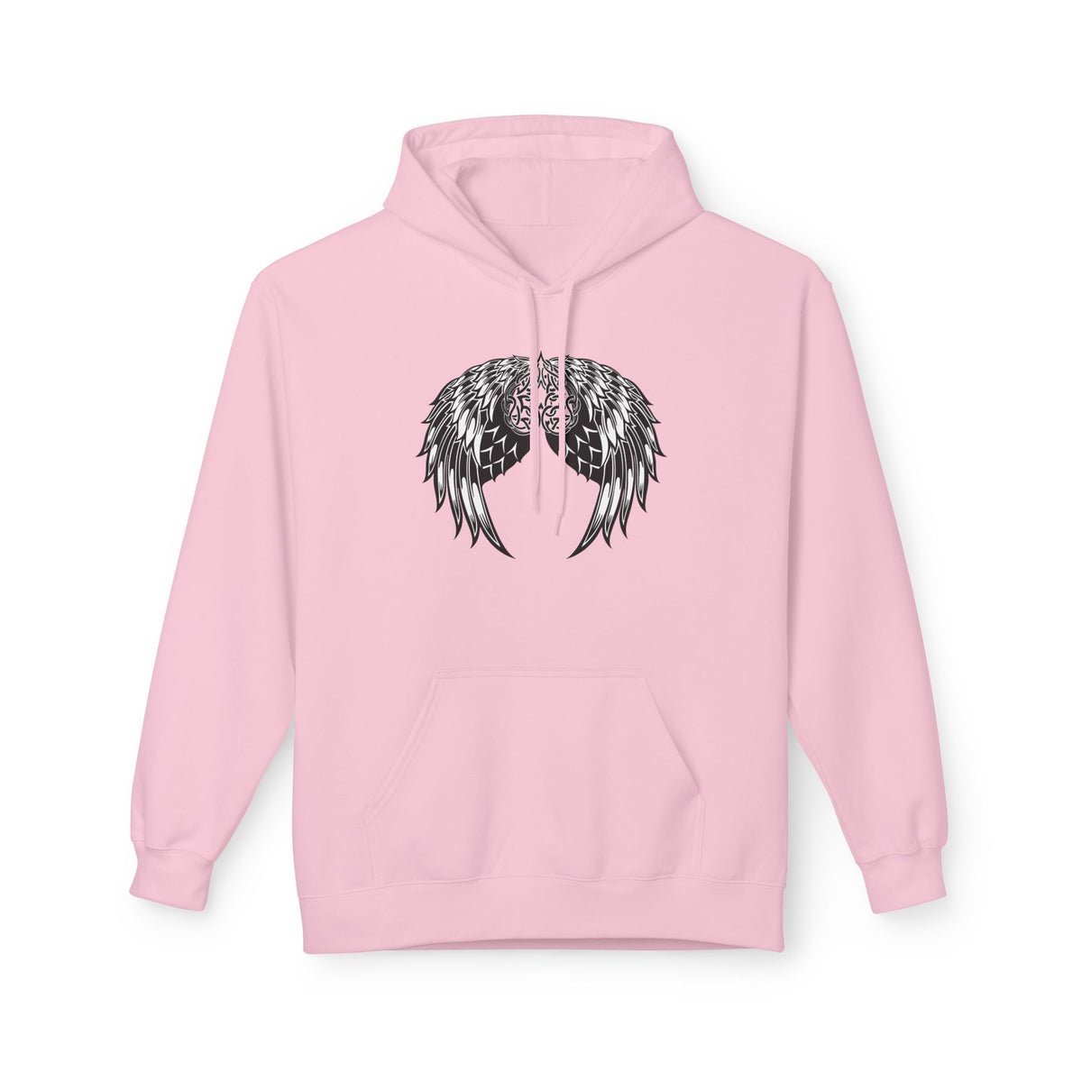 Celtic Heart with Angel Wings Graphic - Medium Weight Hooded Sweatshirt
