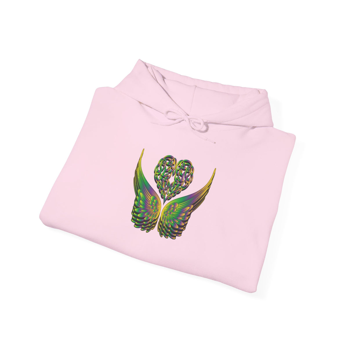 Ethereal Heart and Wings Hoodie for Nature Lovers - Heavy Blend™