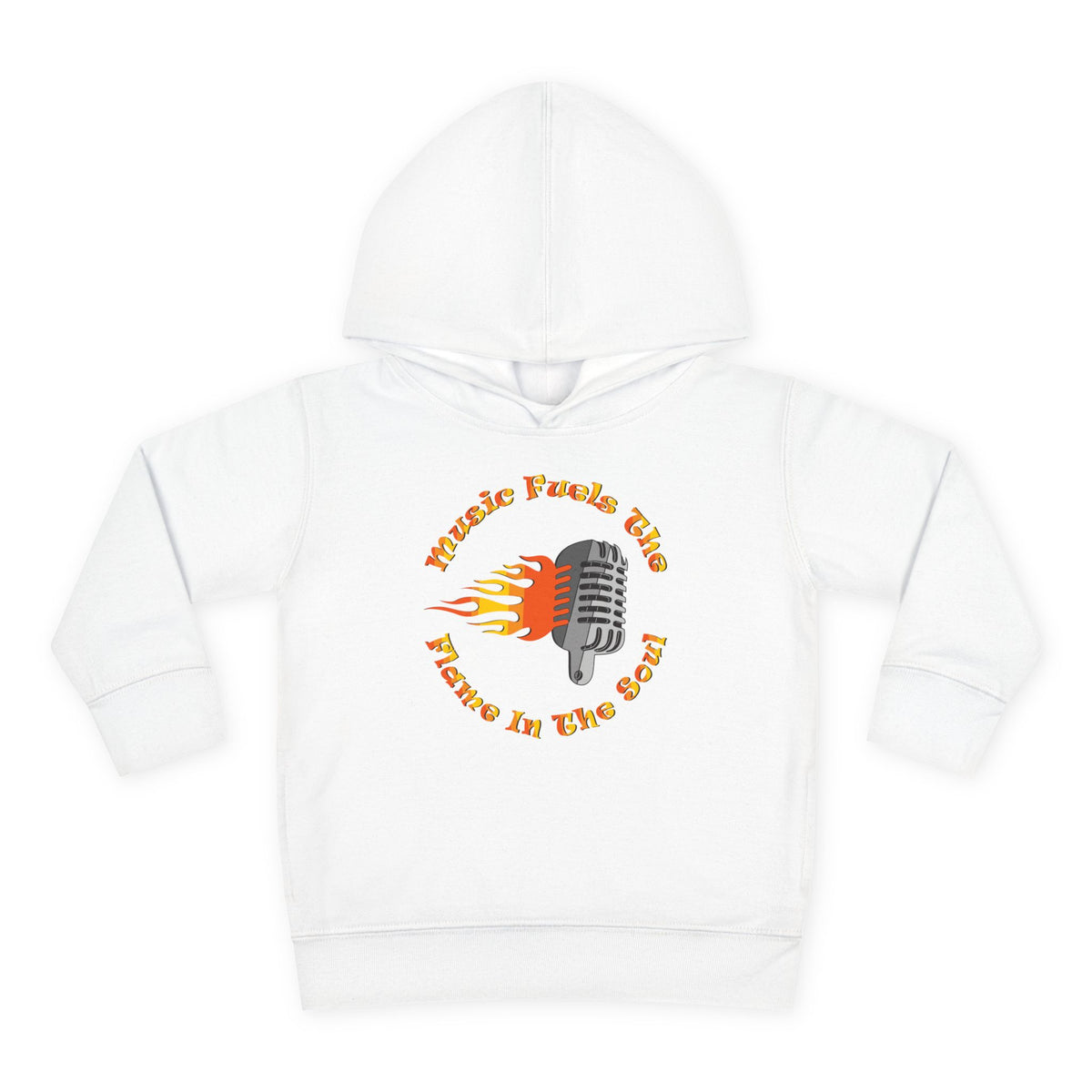Toddler Retro Microphone Flame Graphic Tee Perfect for Young Musicians
