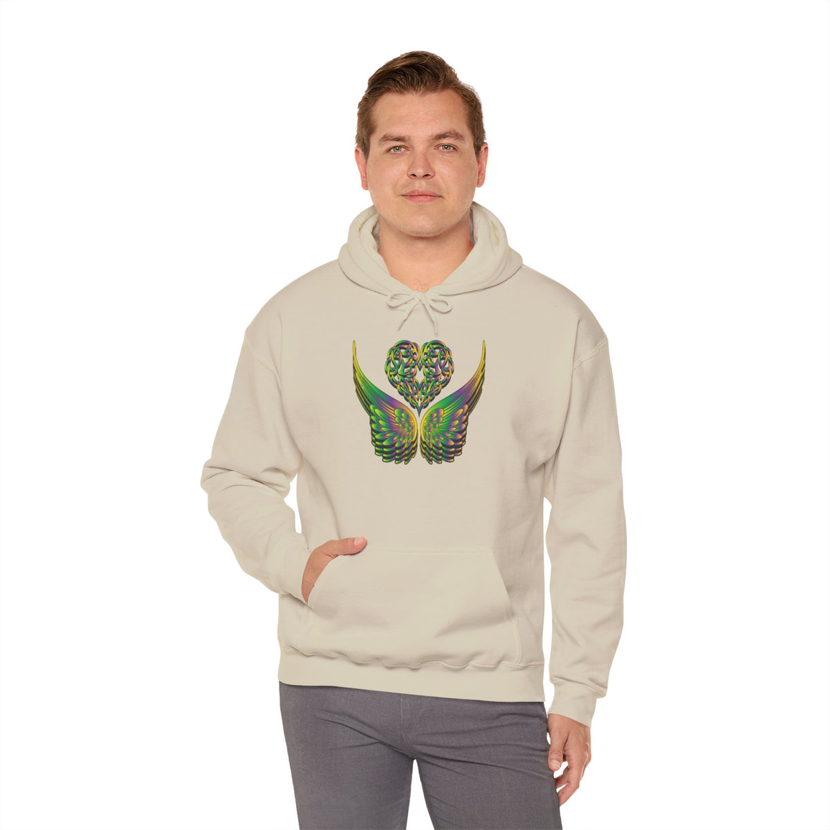 Ethereal Heart and Wings Hoodie - Heavy Blend™