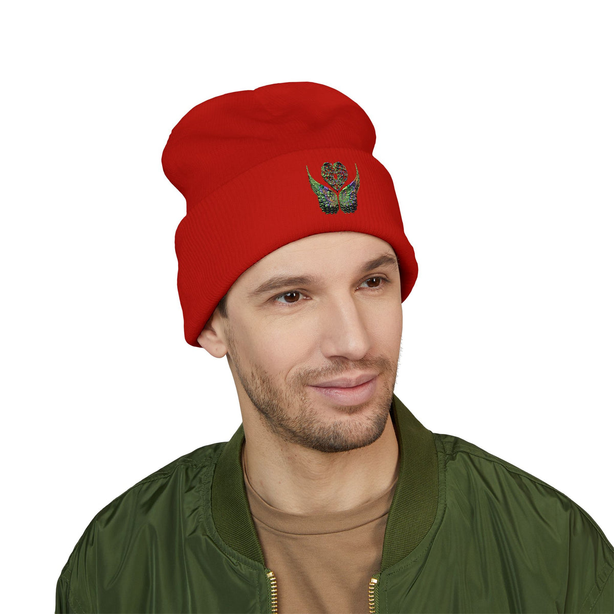 Ethereal Heart and Wings Beanie