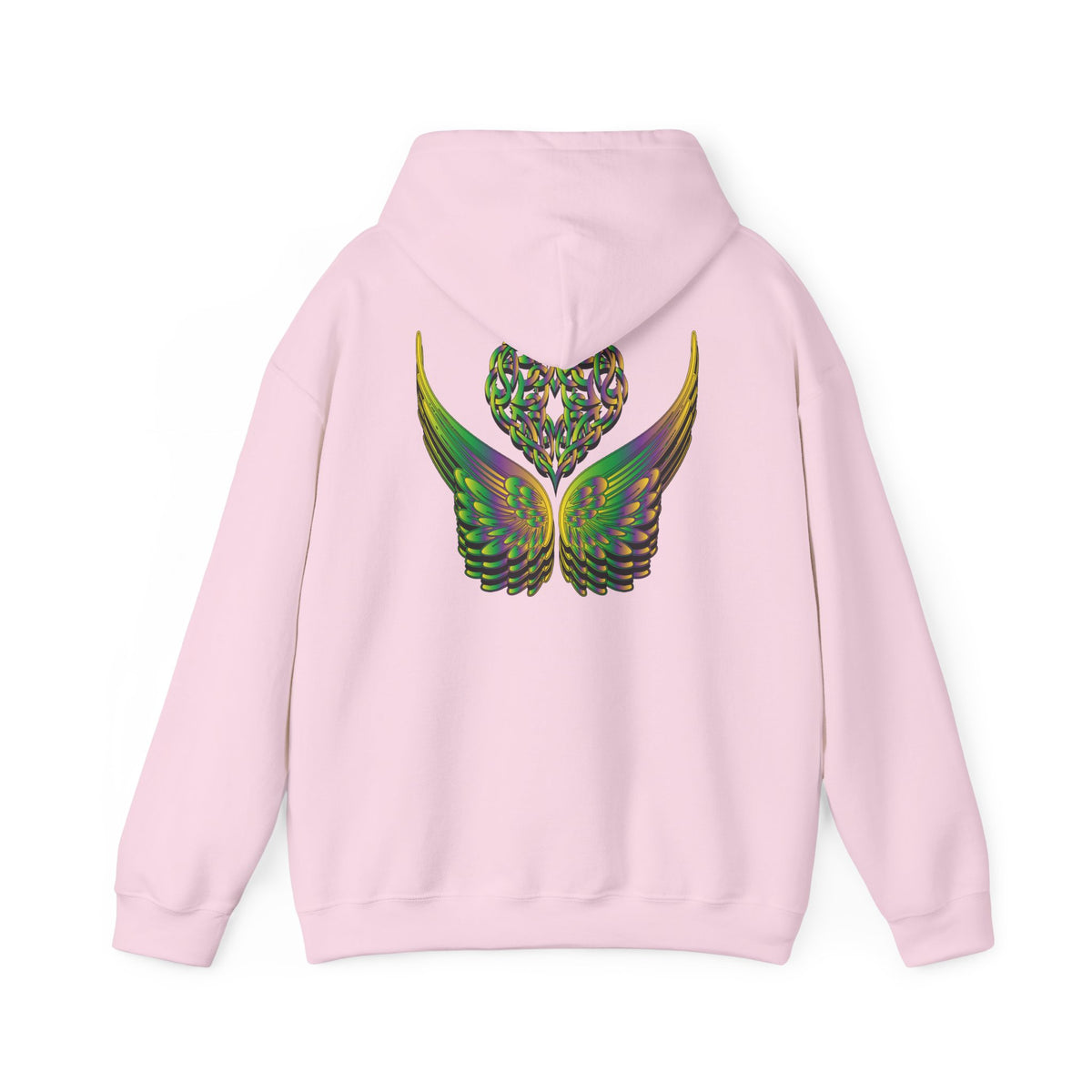 Ethereal Heart and Wings Hoodie for Nature Lovers - Heavy Blend™