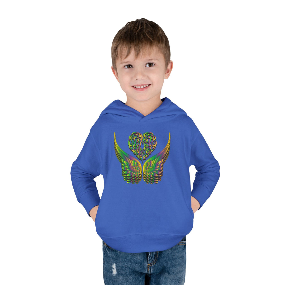 Toddler Celtic Heart with Angel Wings Hoodie