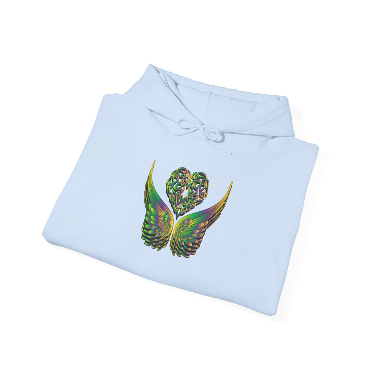 Ethereal Heart and Wings Hoodie for Nature Lovers - Heavy Blend™
