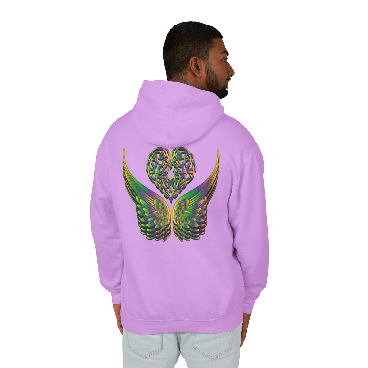Ethereal Heart and Wings Hoodie for Nature Lovers - Lightweight™