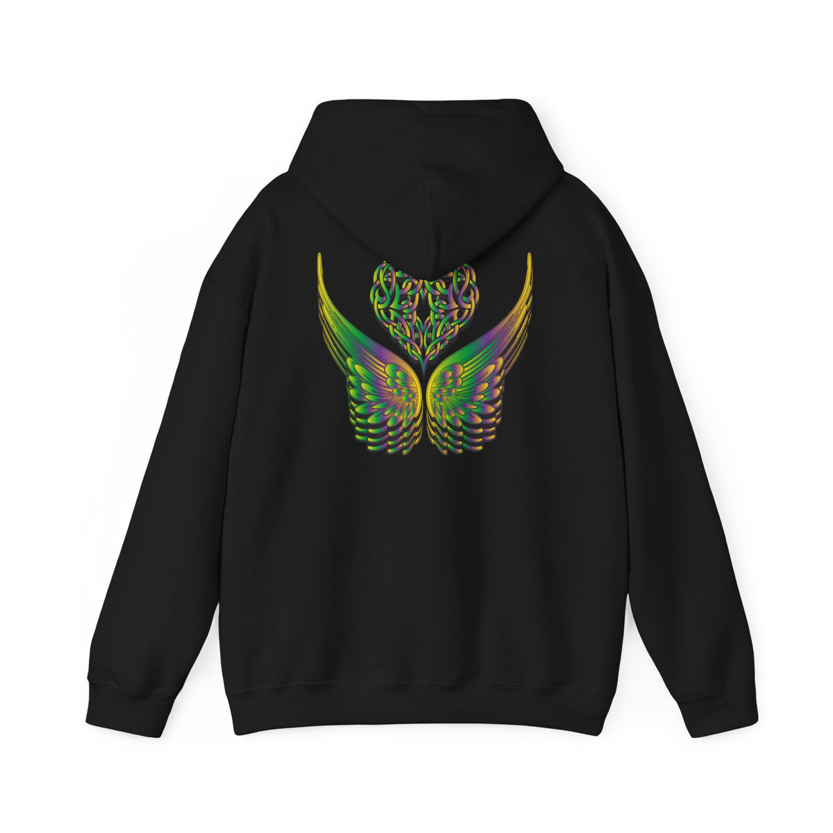 Ethereal Heart and Wings Hoodie for Nature Lovers - Heavy Blend™