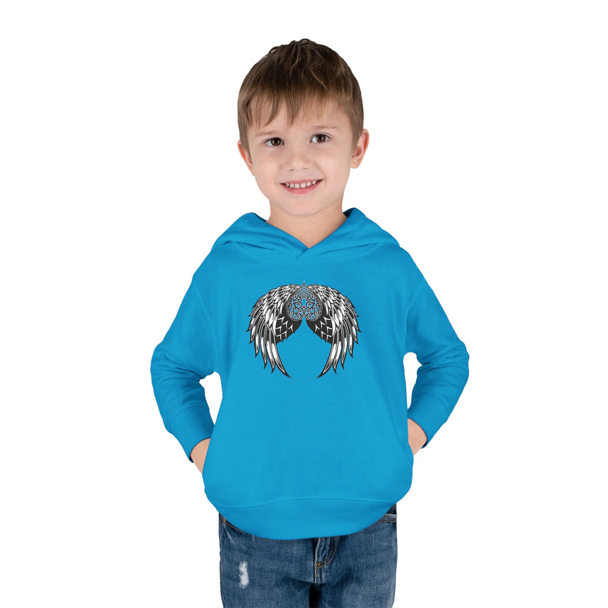 Toddler Celtic Heart with Angel Wings Graphic Hoodie