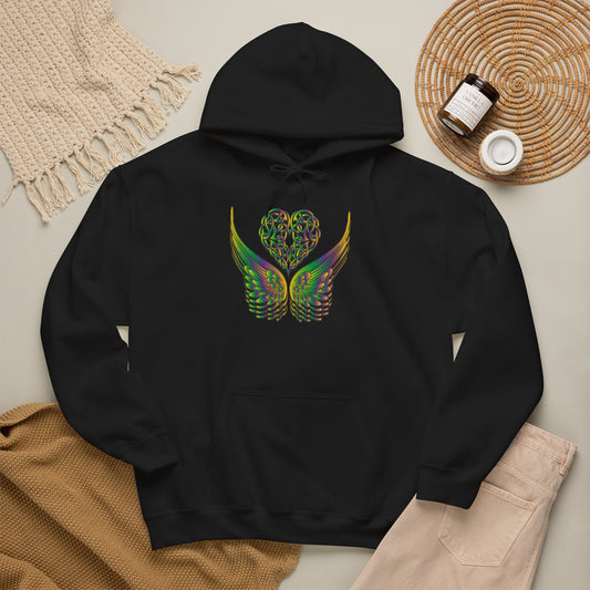 Ethereal Heart and Wings Hoodie - Heavy Blend™