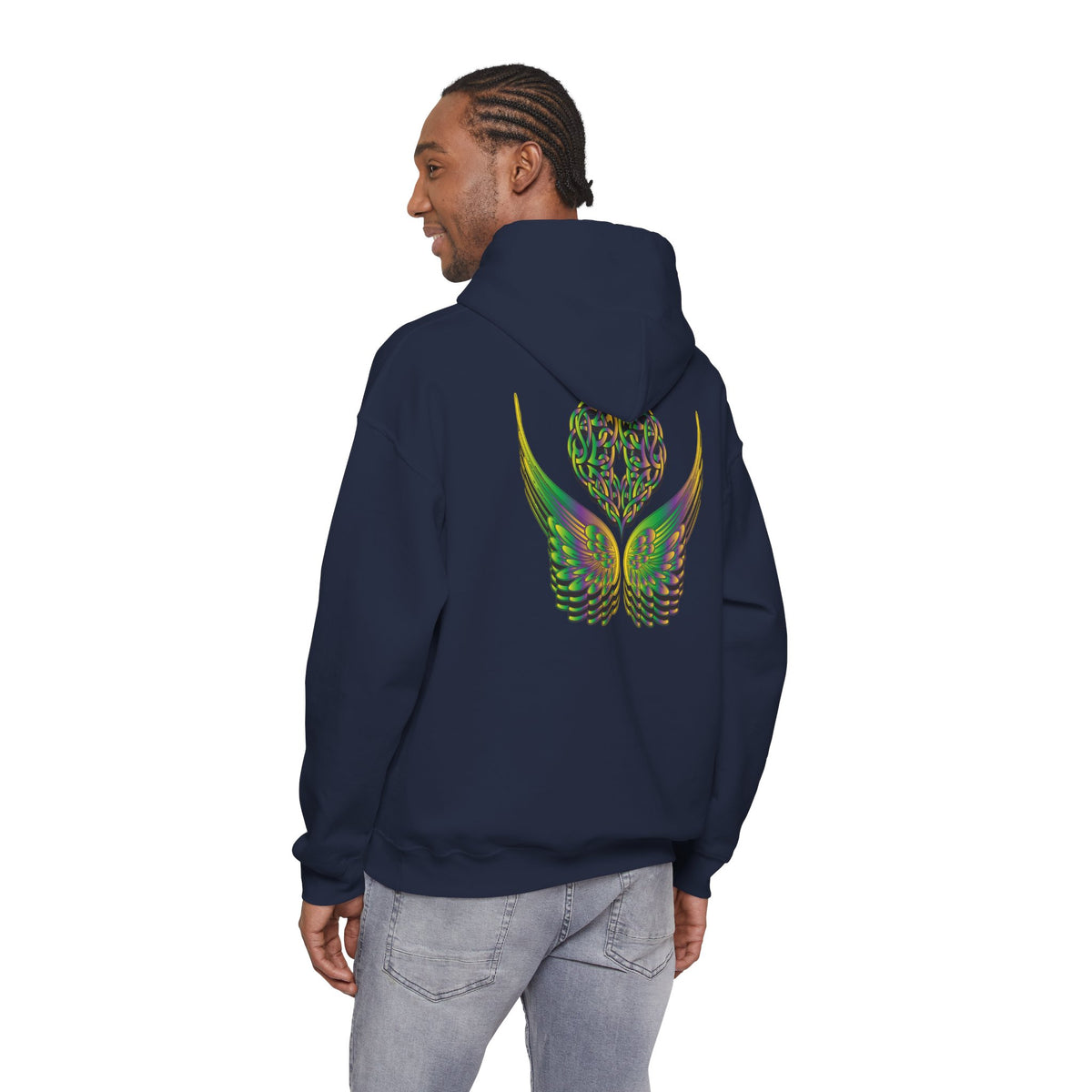 Ethereal Heart and Wings Hoodie - Heavy Blend™