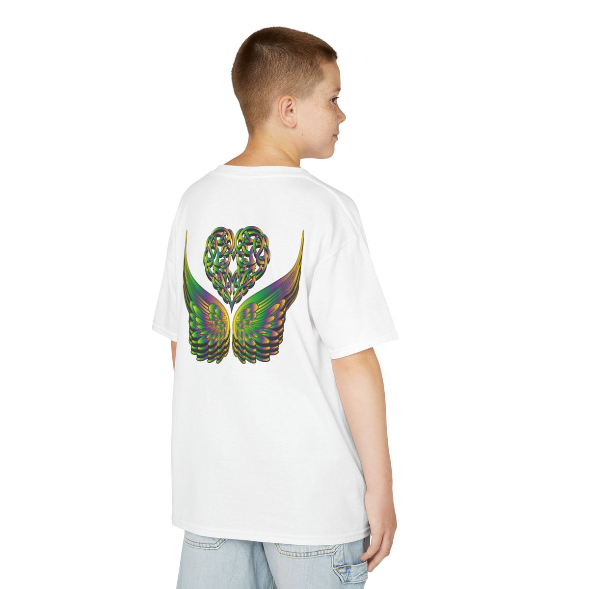 Kids Ethereal Heart and Wings Tee Perfect for Nature Lovers
