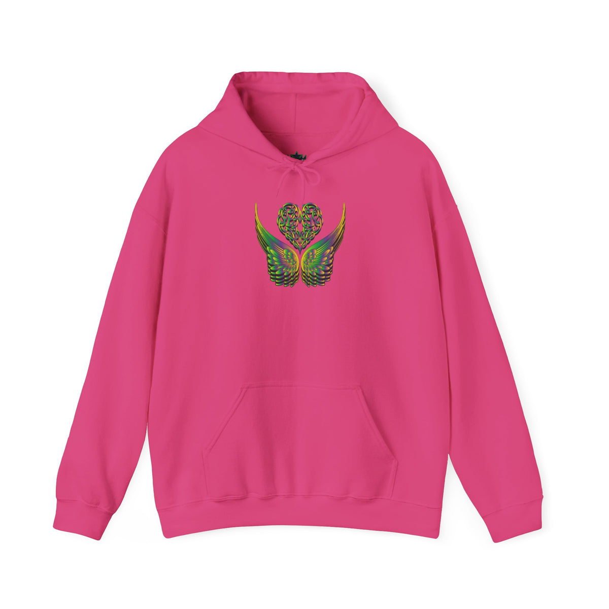 Ethereal Heart and Wings Hoodie for Nature Lovers - Heavy Blend™