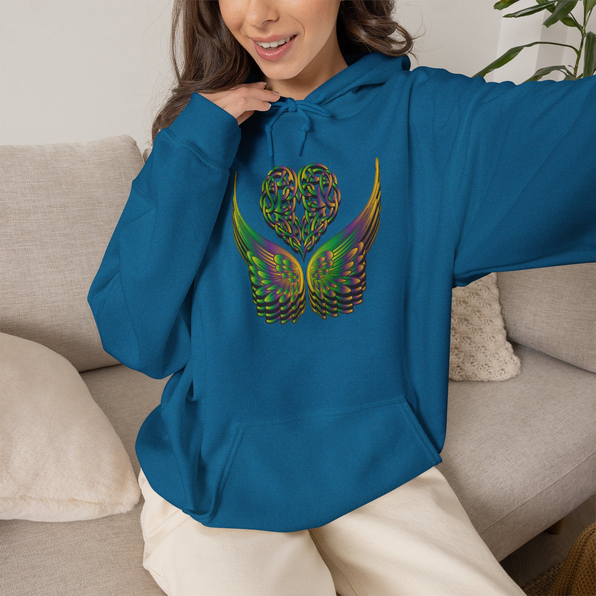 Ethereal Heart and Wings Hoodie - Heavy Blend™