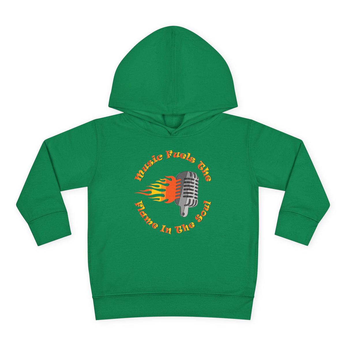 Toddler Retro Microphone Flame Graphic Tee Perfect for Young Musicians