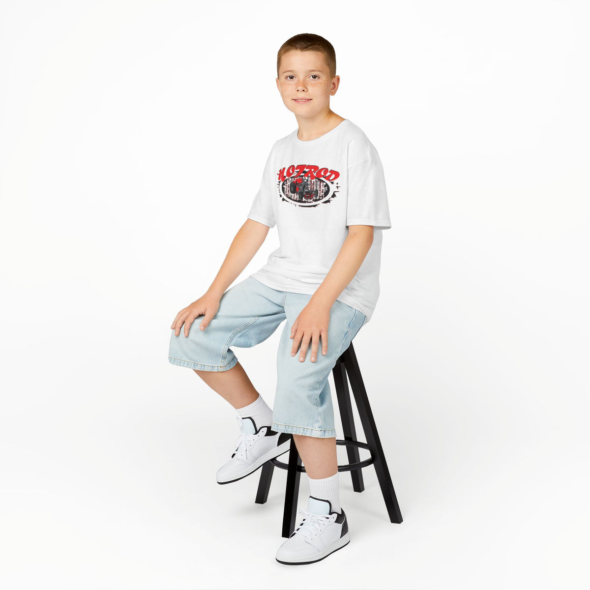 Kids Retro Hotrod Graphic Tee for Young Motorheads