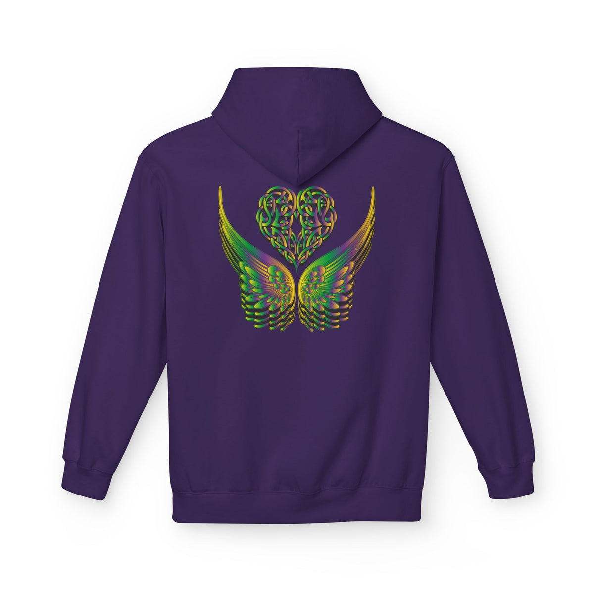 Ethereal Heart & Wings Design - Unisex Softstyle Fleece for All Occasions
