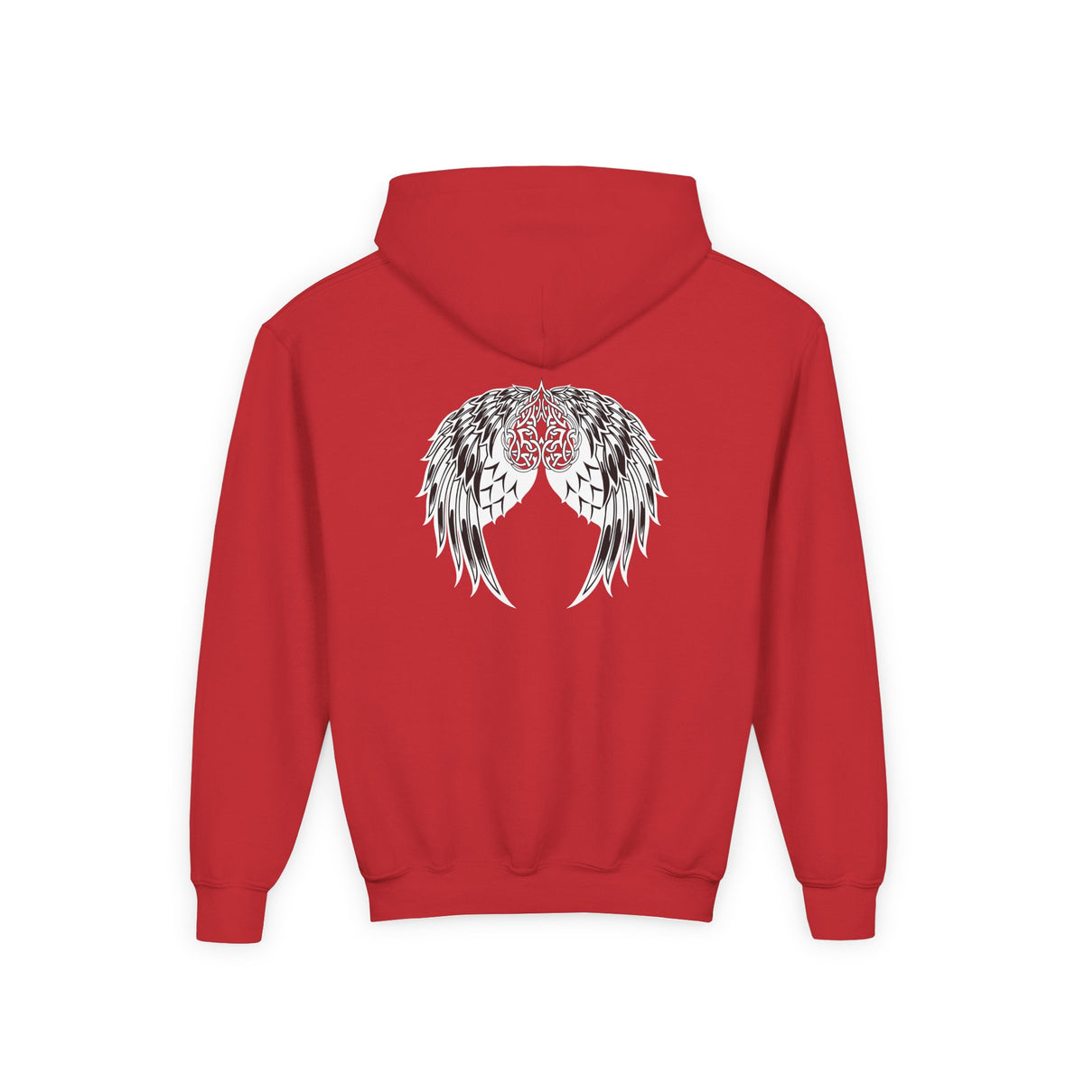 Youth Celtic Heart with Angel Wings Hoodie - Perfect for Nature Lovers