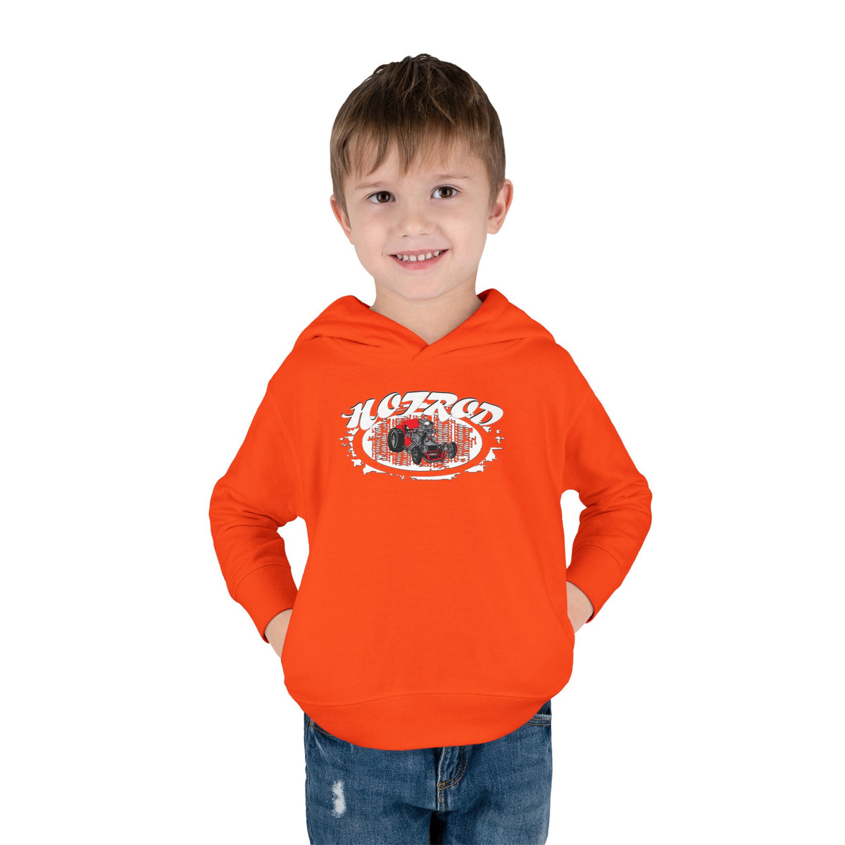 Toddler Retro Hotrod Graphic Hoodie for Young Motorheads