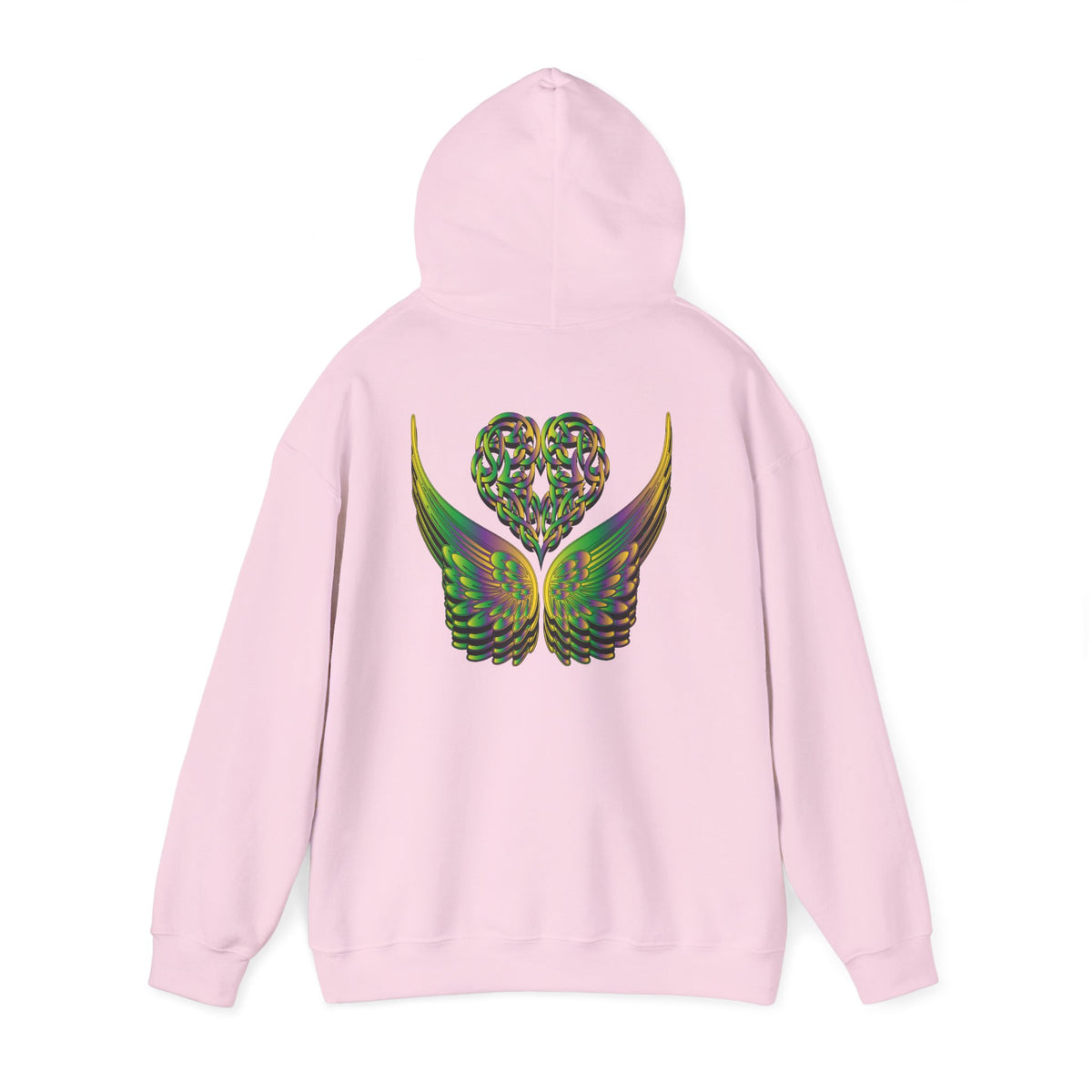 Ethereal Heart and Wings Hoodie for Nature Lovers - Heavy Blend™
