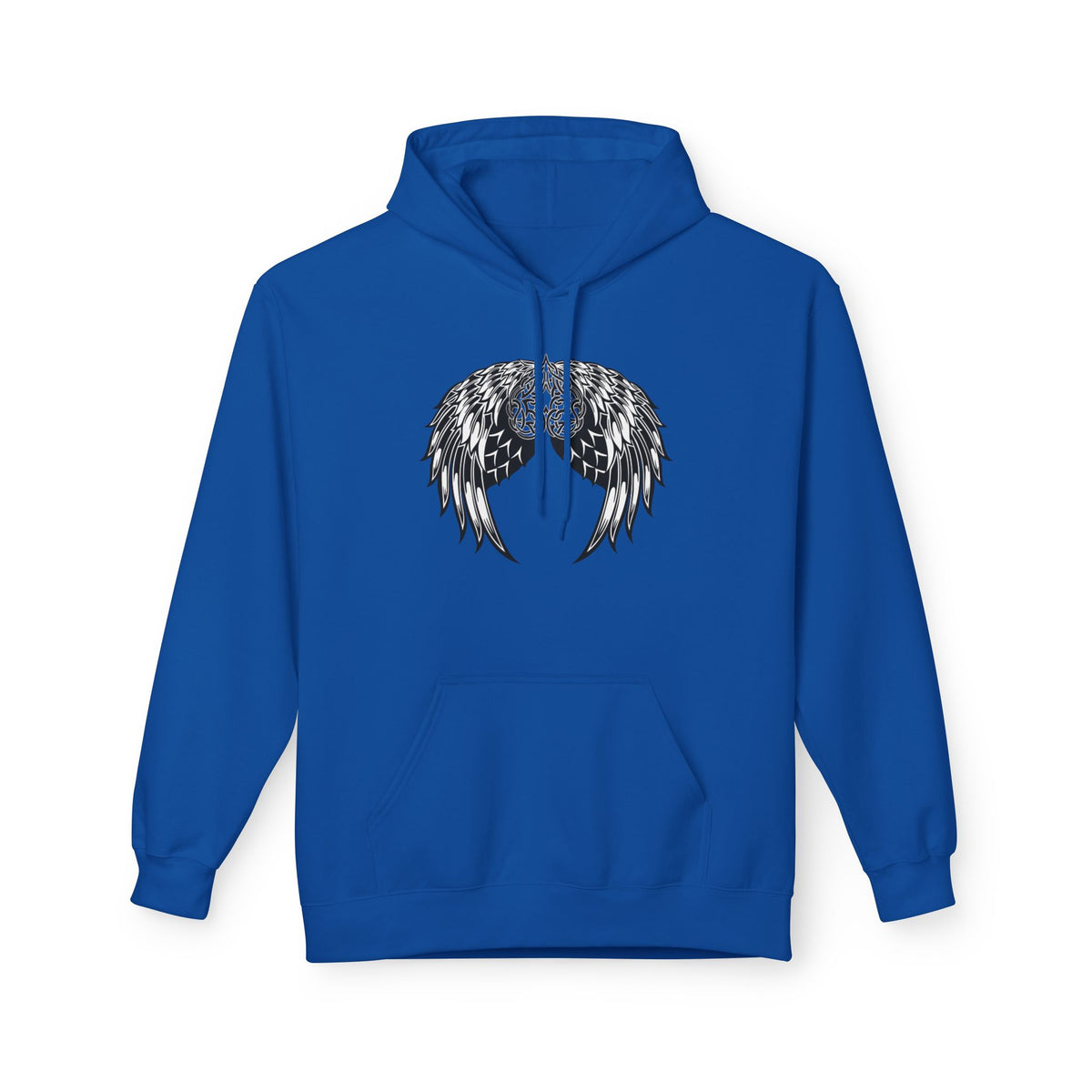 Celtic Heart with Angel Wings Graphic - Medium Weight Hooded Sweatshirt