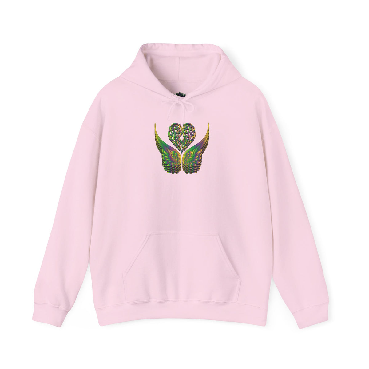 Ethereal Heart and Wings Hoodie for Nature Lovers - Heavy Blend™