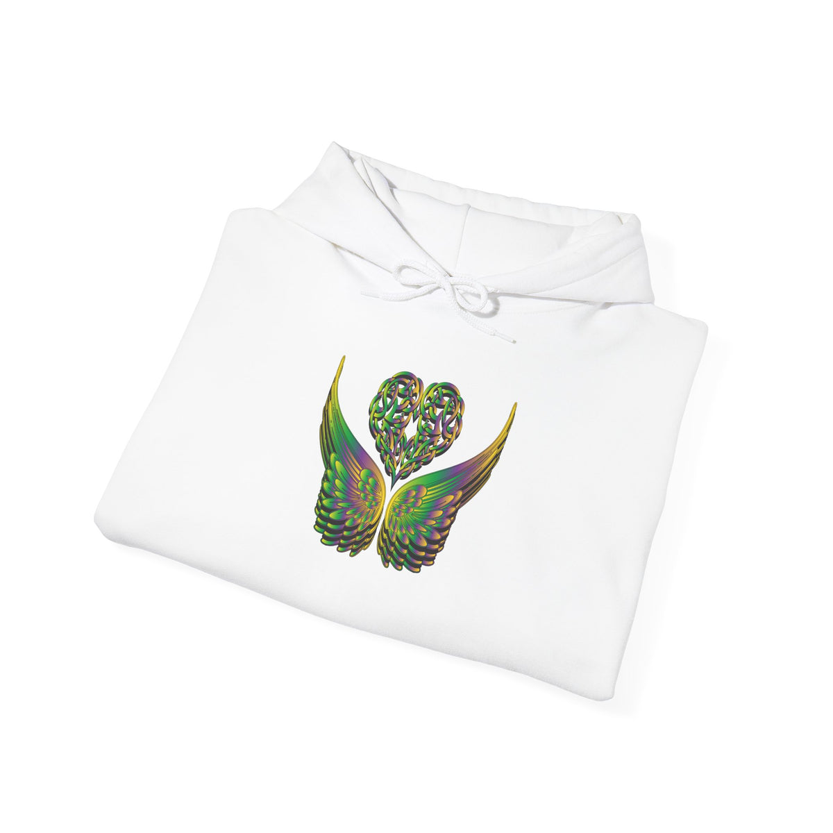 Ethereal Heart and Wings Hoodie for Nature Lovers - Heavy Blend™