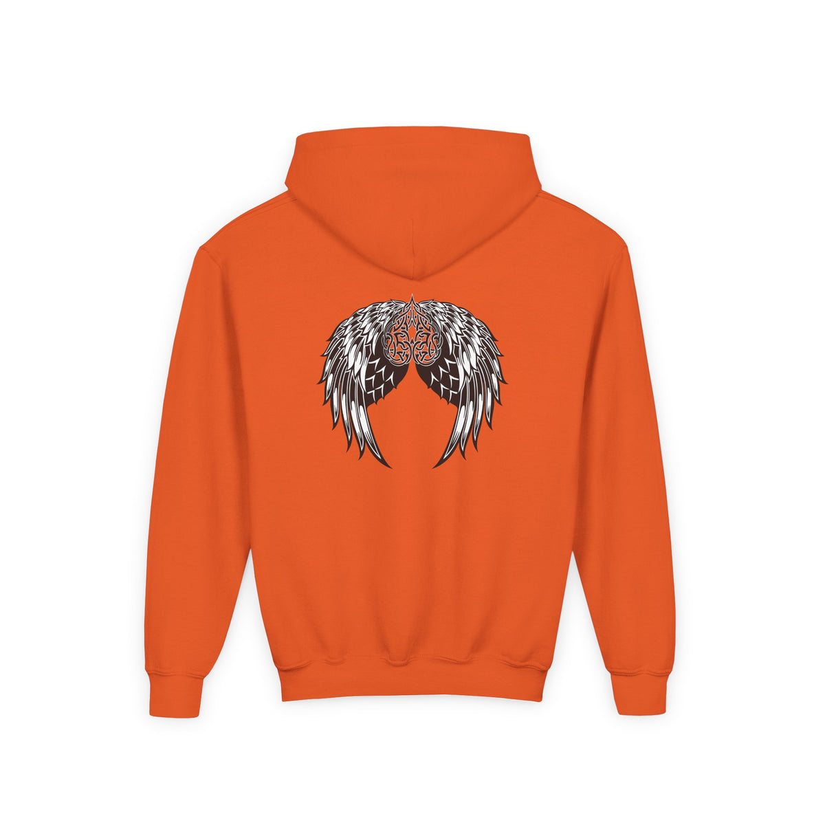 Youth Celtic Heart with Angel Wings Hoodie - Perfect for Nature Lovers